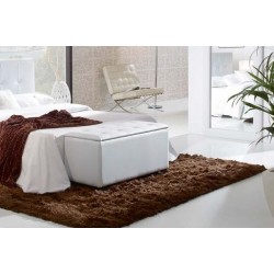Banqueta abatible para pie de cama polipiel Modelo Capitoné