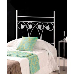 Cabecero forja  blanco envejeciddo Almudena