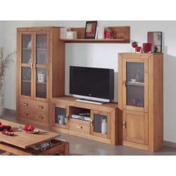 Composición apilable mueble de comedor rústico cera nogal Jalisco IV