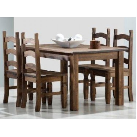 Conjunto mesa de comedor y sillas estilo rústico Modelo Nuevo Arizona  Mesas y sillas de comedor