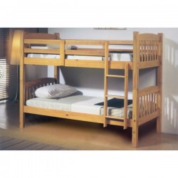 Litera dos camas madera maciza pino color miel