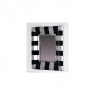 Liquidacion de espejo color negro y plata Modelo Cebra