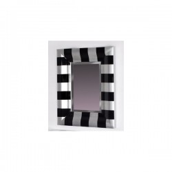 Liquidacion de espejo color negro y plata Modelo Cebra