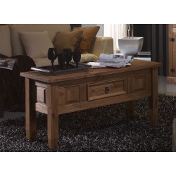 Mesa de centro estilo rústico cera nogal Veracruz