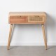 CONSOLA NATURAL MADERA-RAT?N SAL?N 80 X 40 X 78 CM