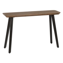 CONSOLA NATURAL-NEGRO MADERA-METAL 120 X 33 X 77 CM
