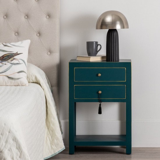 MESITA AZUL MADERA 45 X 30 X 66 CM