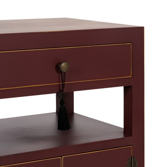 MESITA TEJA MADERA ''ORIENTE'' 50 X 40 X 66 CM