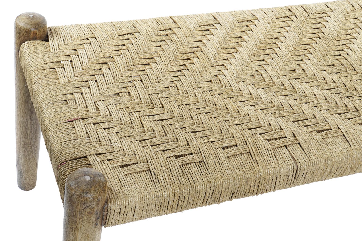 Banqueta descalzadora madera de mango y cuerda Madis - imagen 3