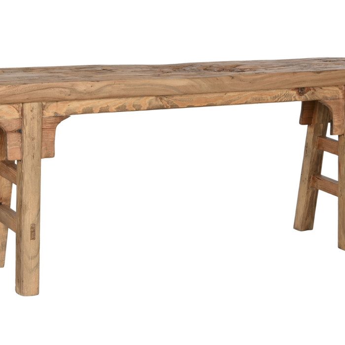 Banqueta descalzadora madera de olmo macizo Petra