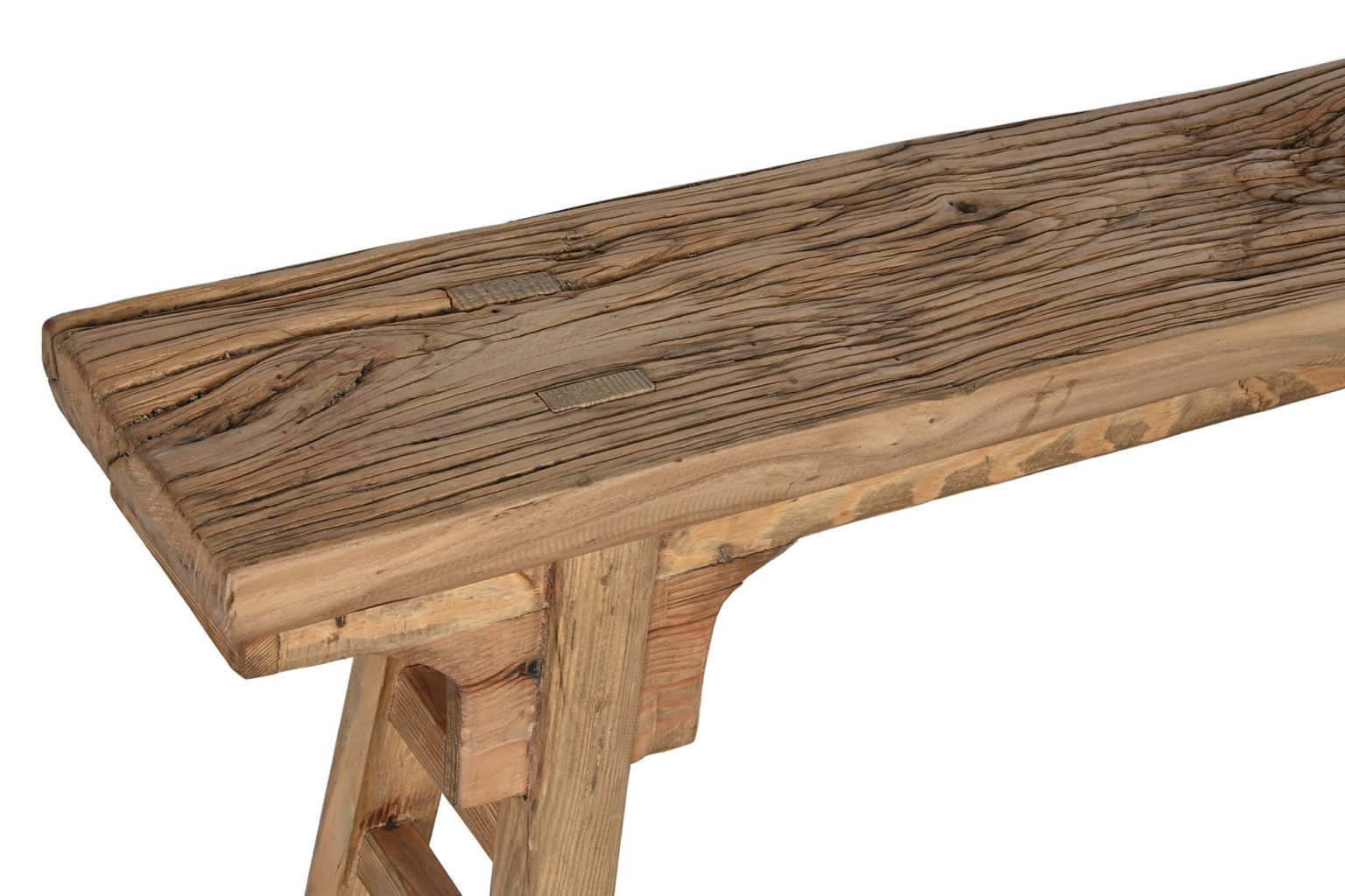 Banqueta descalzadora madera de olmo macizo Petra - imagen 5