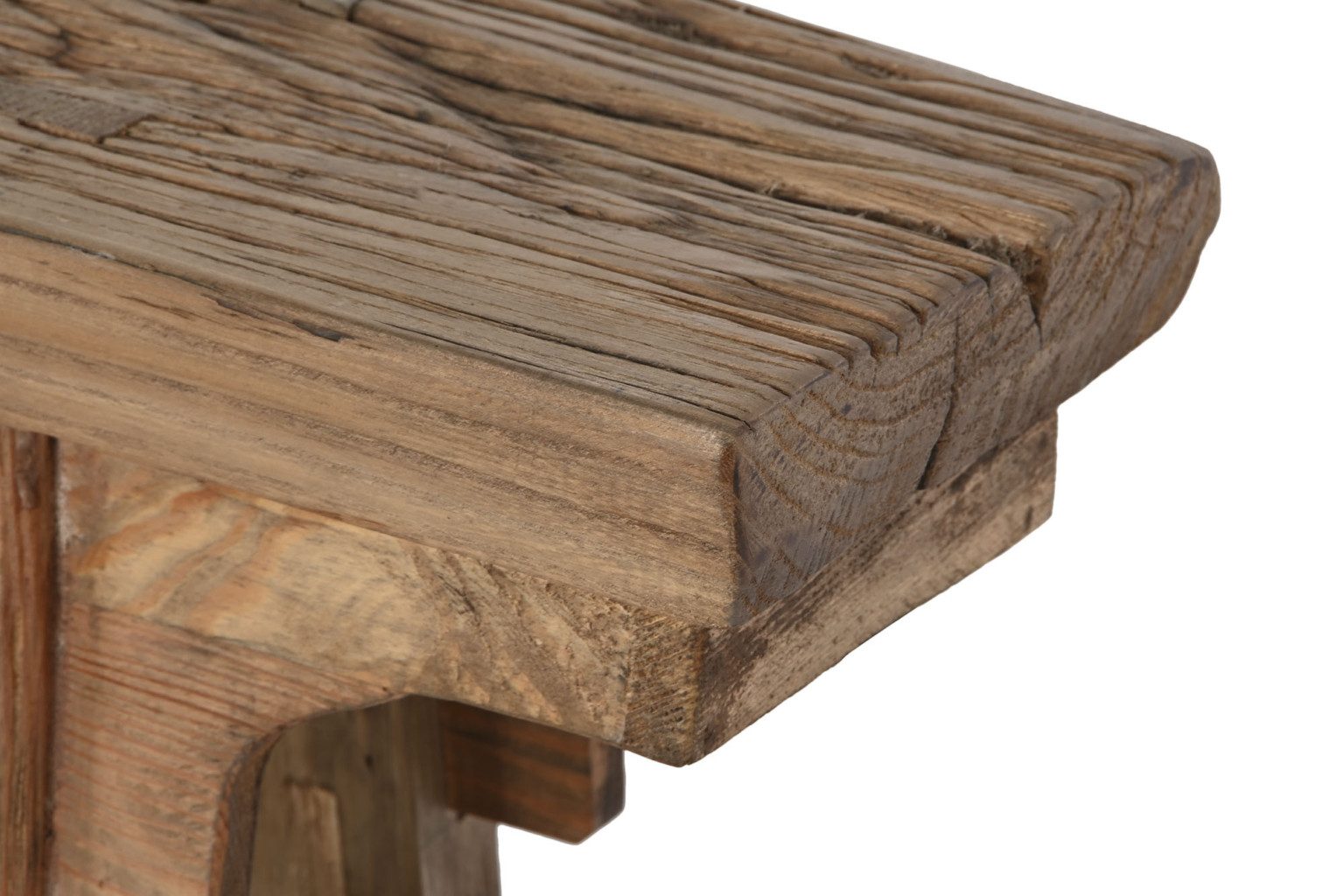 Banqueta descalzadora madera de olmo macizo Petra - imagen 2