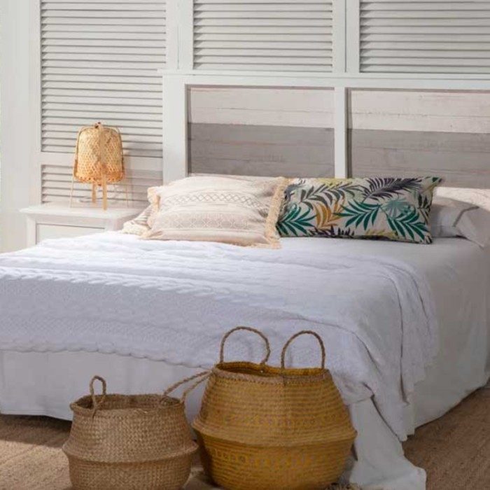 Cabecero madera dormitorio matrimonio multicolor Blue Times