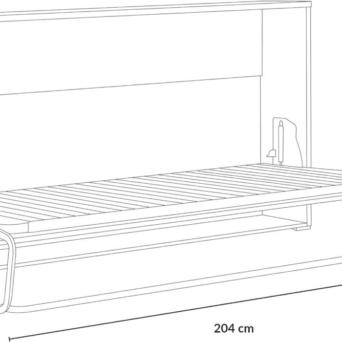 Cama Abatible Horizontal Plegable de Pared 90x190 - imagen 4