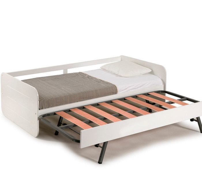 Cama Blanca Nido con somier de arrastre elevable Redonda - imagen 2