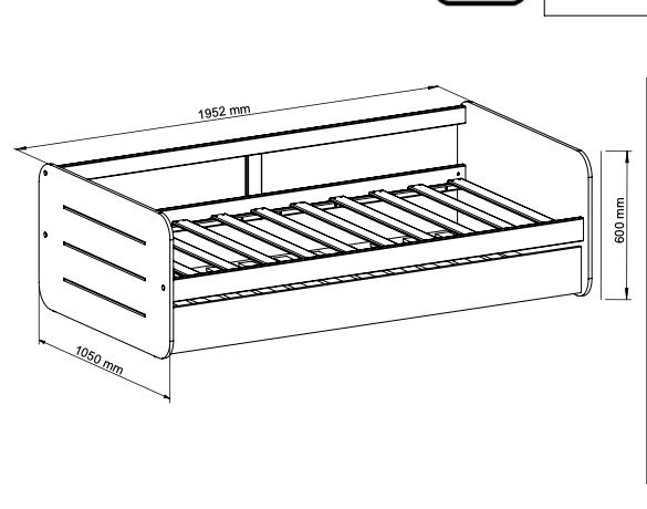 Cama Blanca Nido con somier de arrastre elevable Redonda - imagen 4