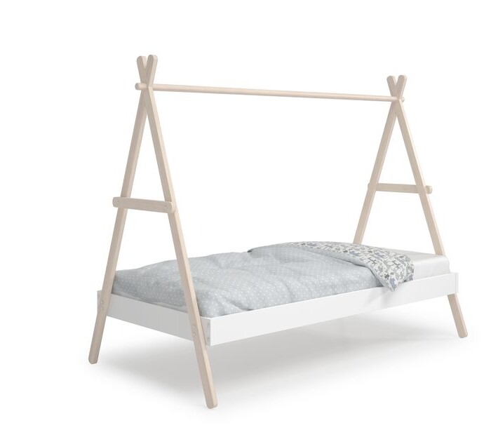 Cama Infantil Montessori Casita Trufa 90x200 Cera Blanca - imagen 4