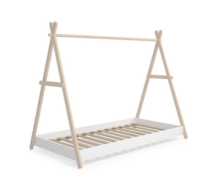 Cama Infantil Montessori Casita Trufa 90x200 Cera Blanca - imagen 5