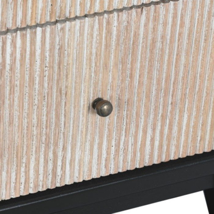 Comoda tres cajones madera negro - imagen 3