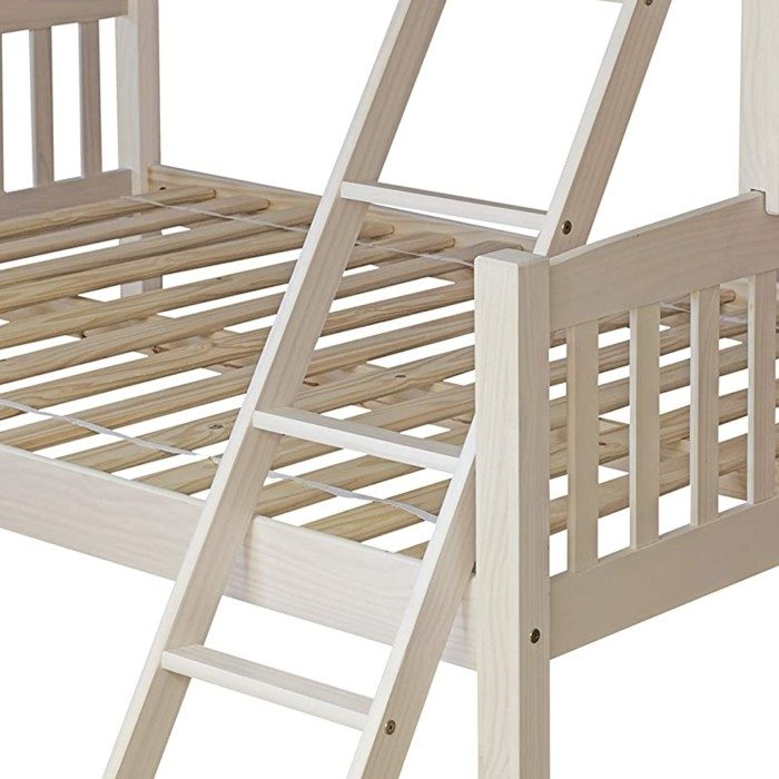 Litera triple 135 madera maciza pino color blanco lavado - imagen 4