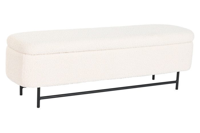 Banqueta pie de cama MDF tapizada terciopelo Keray Rosa