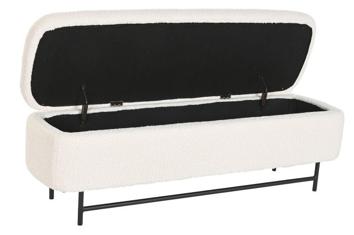 Banqueta pie de cama MDF tapizada terciopelo Keray Rosa - imagen 2