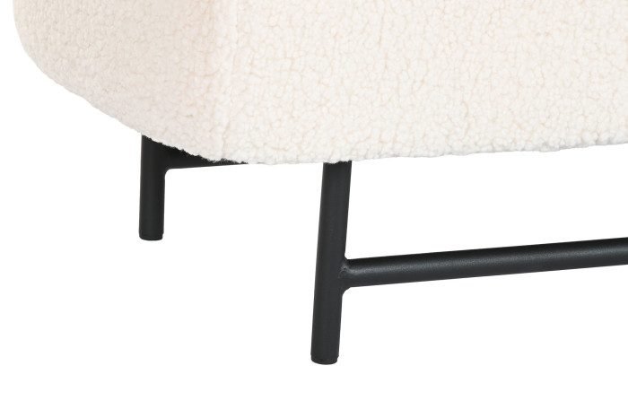 Banqueta pie de cama MDF tapizada terciopelo Keray Rosa - imagen 3