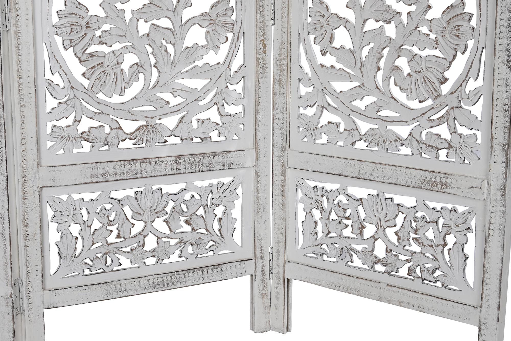 Biombo mango mdf decapé blanco Modelo Vida - imagen 4
