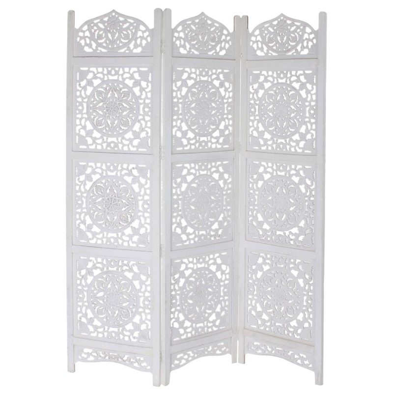Biombo mango mdf decapé blanco Modelo Vida