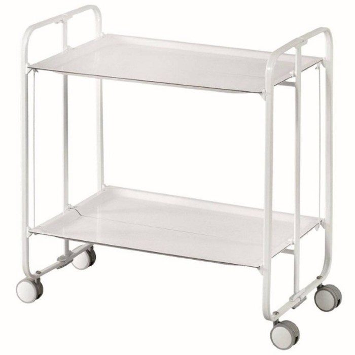 Carrito auxiliar plegable con ruedas Bauhaus 2 bandejas
