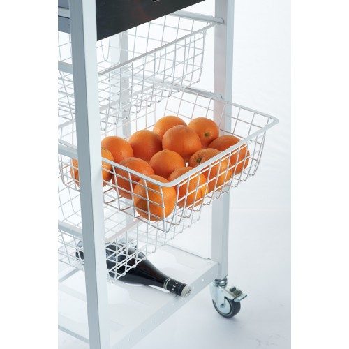 Carrito de cocina Moderno con encimera efecto madera alistonada - imagen 2