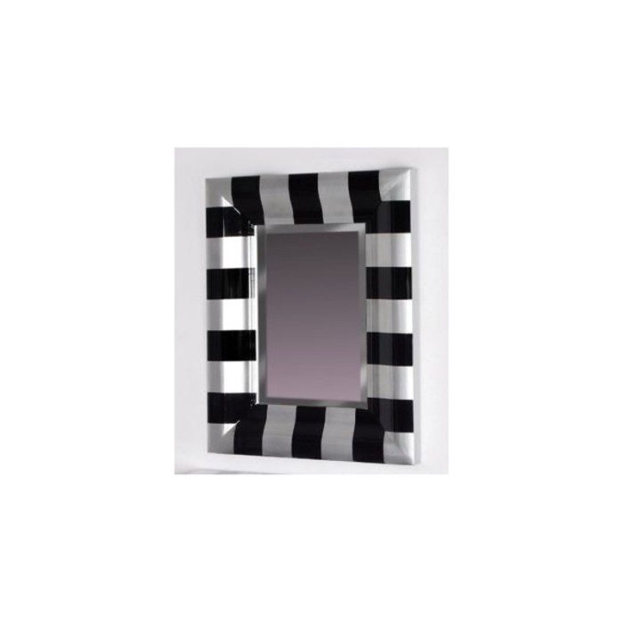 Liquidacion de espejo color negro y plata Modelo Cebra