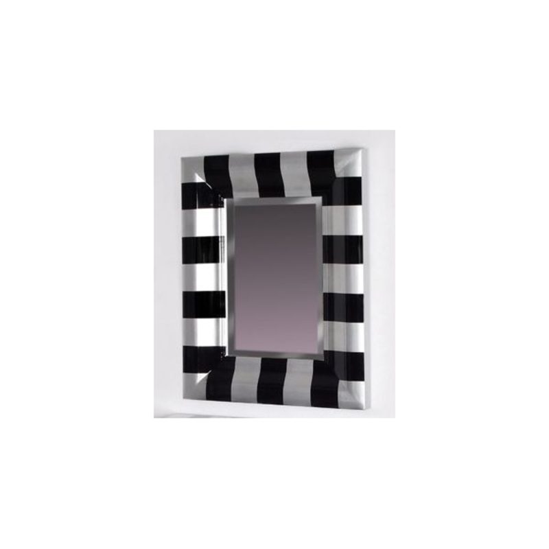 Liquidacion de espejo color negro y plata Modelo Cebra