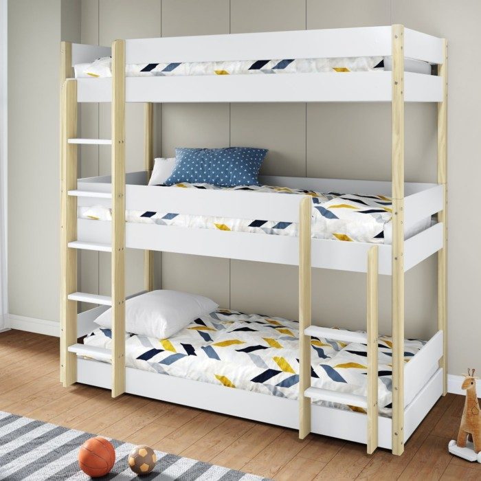 Litera Tres Camas 90 CM -Litera Juvenil Triple-Litera con Cama Montessori - imagen 3