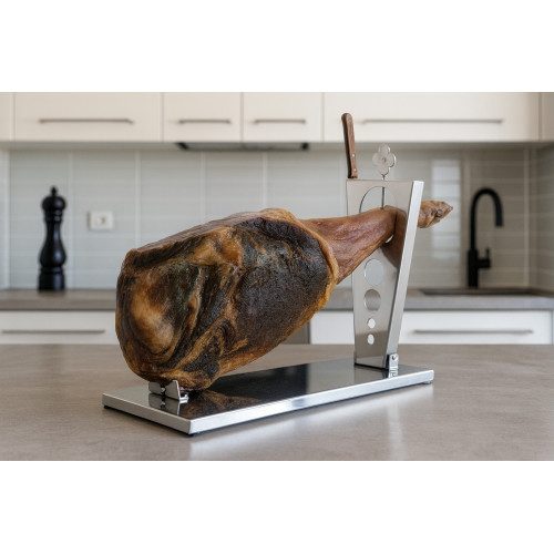 Soporte jamonero plegable en acero inoxidable Zen con cuchillo Arcos - imagen 3